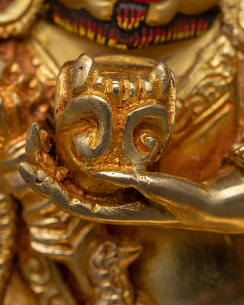 Resplendent Mahakala Bernagchen Mantra Sculpture | Guardian of the Dharma