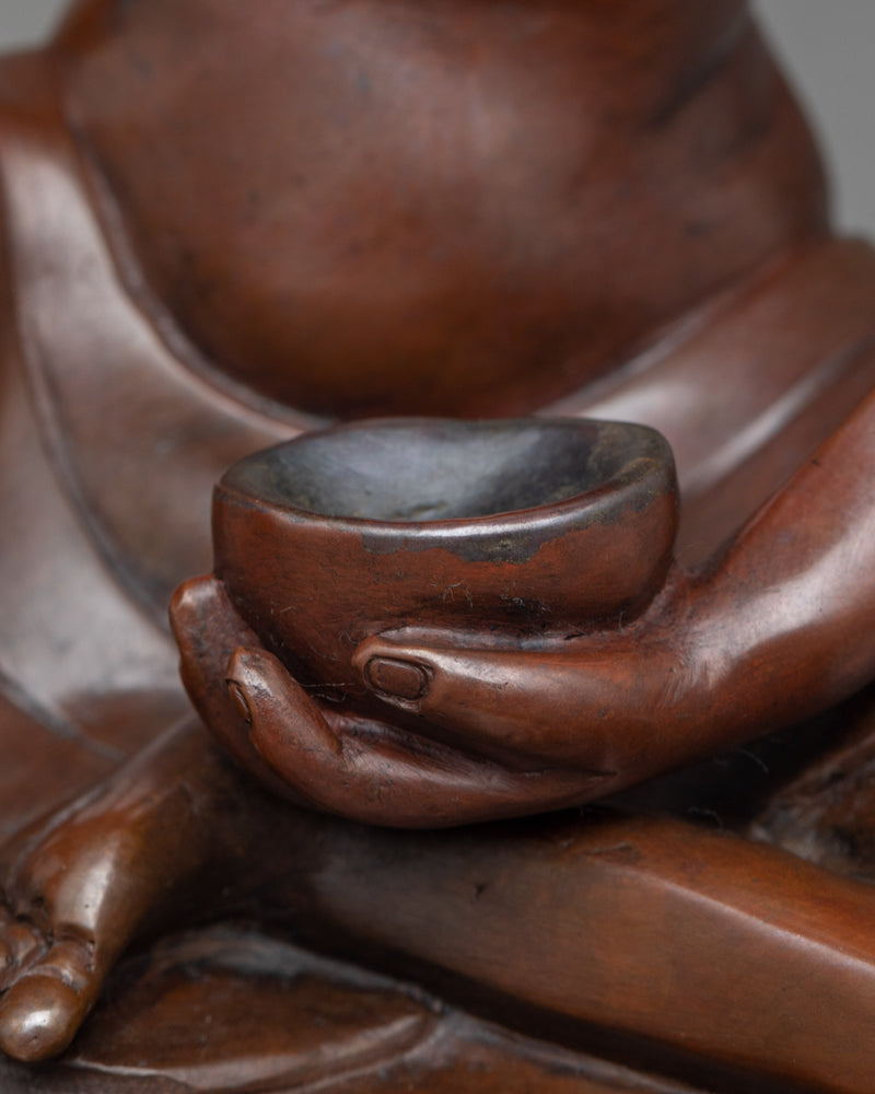Milarepa Statue | Tibetan Buddhist master 11 Inch Copper Sculpture