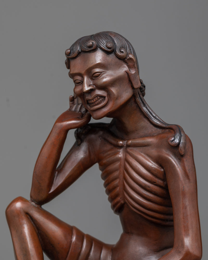 Milarepa Statue | Tibetan Buddhist master 11 Inch Copper Sculpture