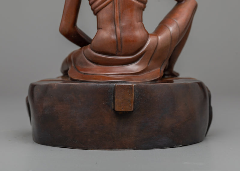 Milarepa Statue | Tibetan Buddhist master 11 Inch Copper Sculpture