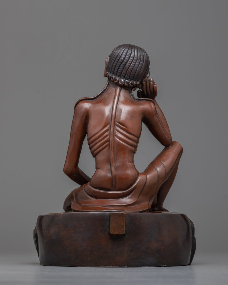 Milarepa Statue | Tibetan Buddhist master 11 Inch Copper Sculpture