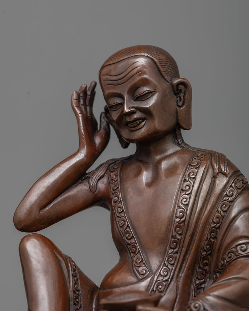 Tibetan Teacher Milarepa | Handmade Copper Statue
