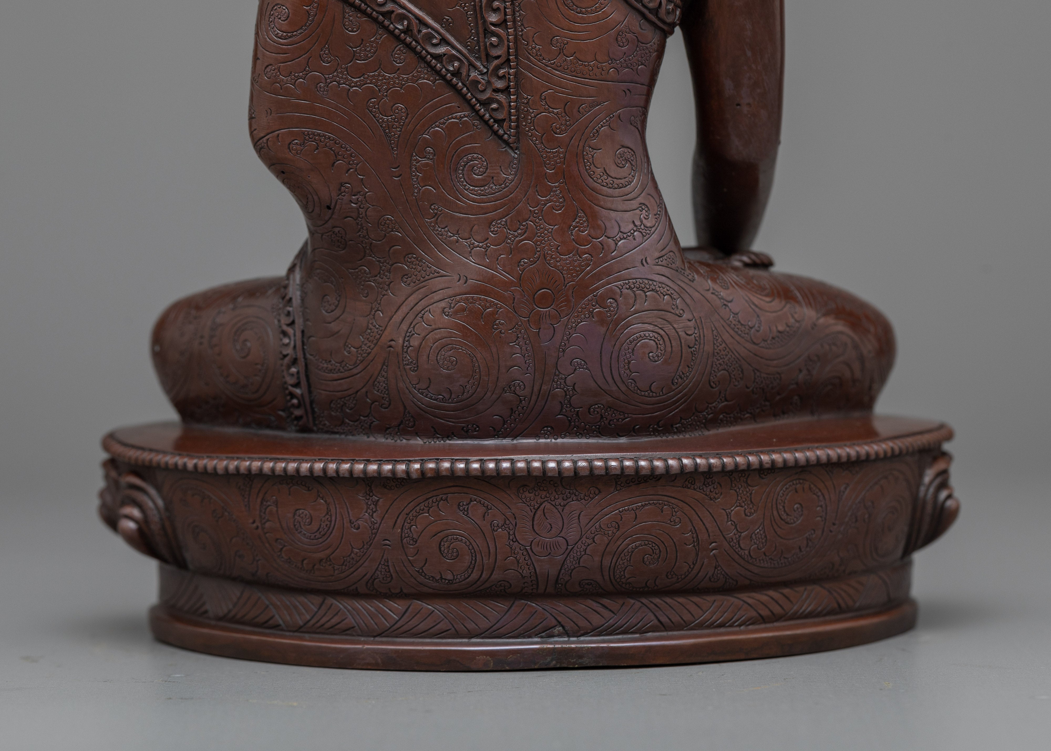 Buddha Shakyamuni Copper Statue | Hand-Crafted Nepali Figure
