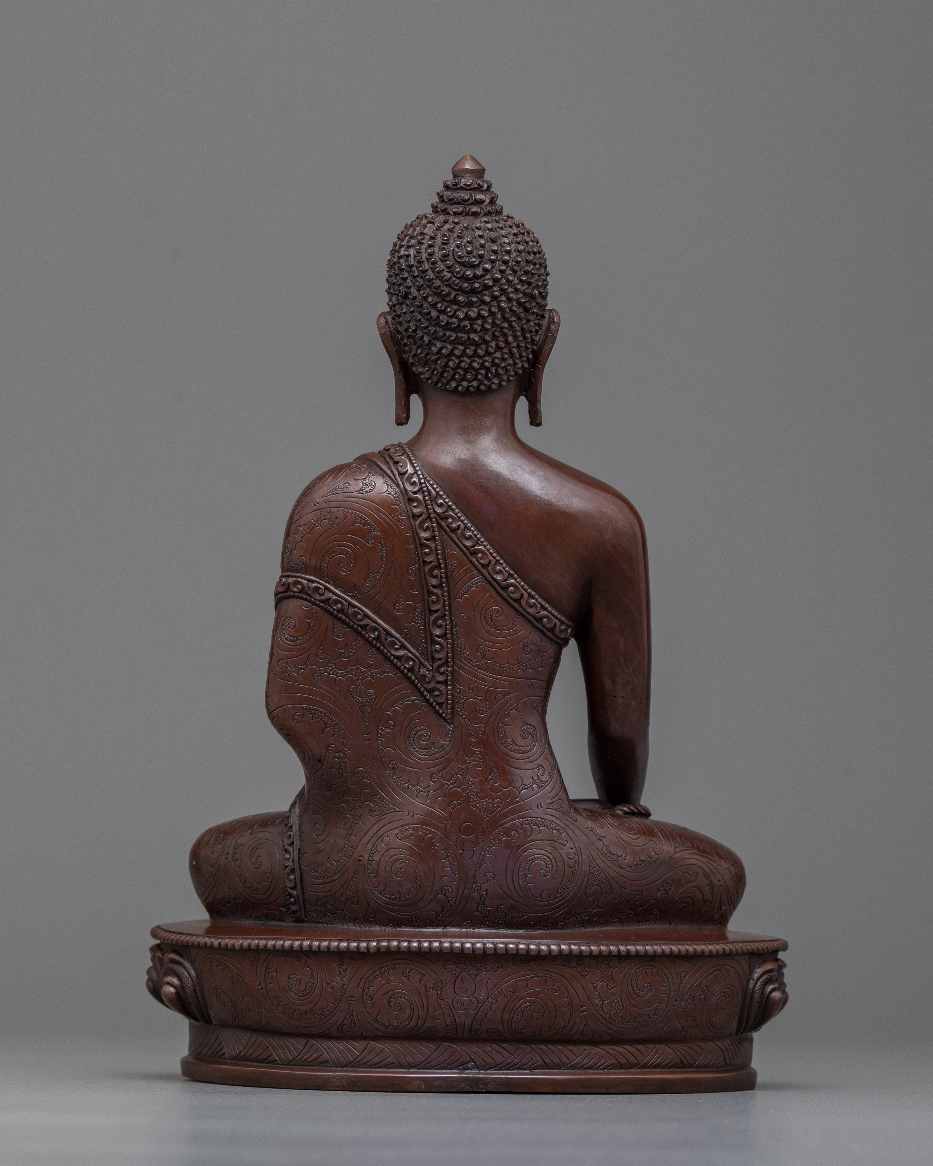 Buddha Shakyamuni Copper Statue | Hand-Crafted Nepali Figure
