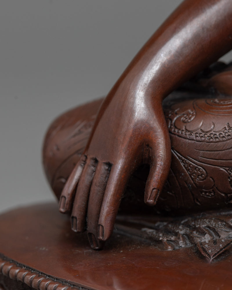 Buddha Shakyamuni Copper Statue | Hand-Crafted Nepali Figure