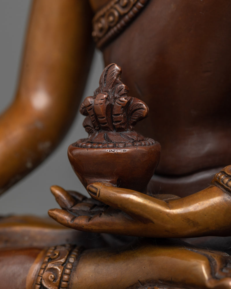 9 Inch Medicine Buddha Statue | Handcrafted in Century Old Craftsmanship