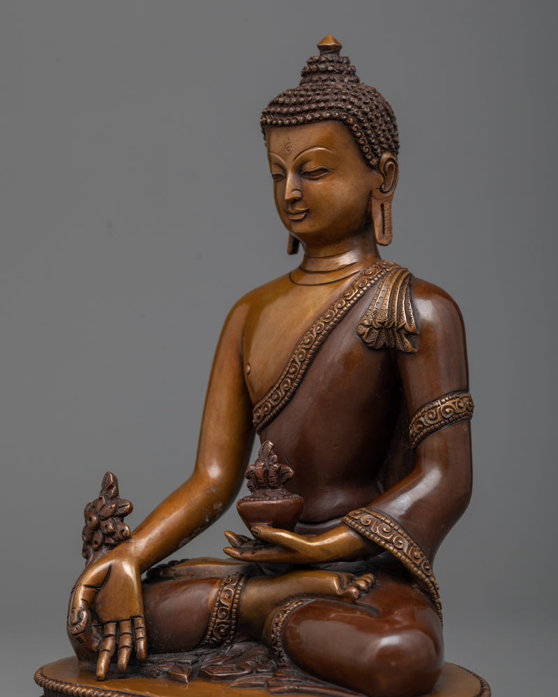 9 Inch Medicine Buddha Statue | Handcrafted in Century Old Craftsmanship