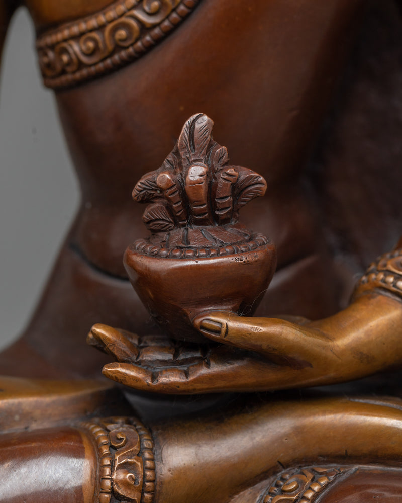 9 Inch Medicine Buddha Statue | Handcrafted in Century Old Craftsmanship