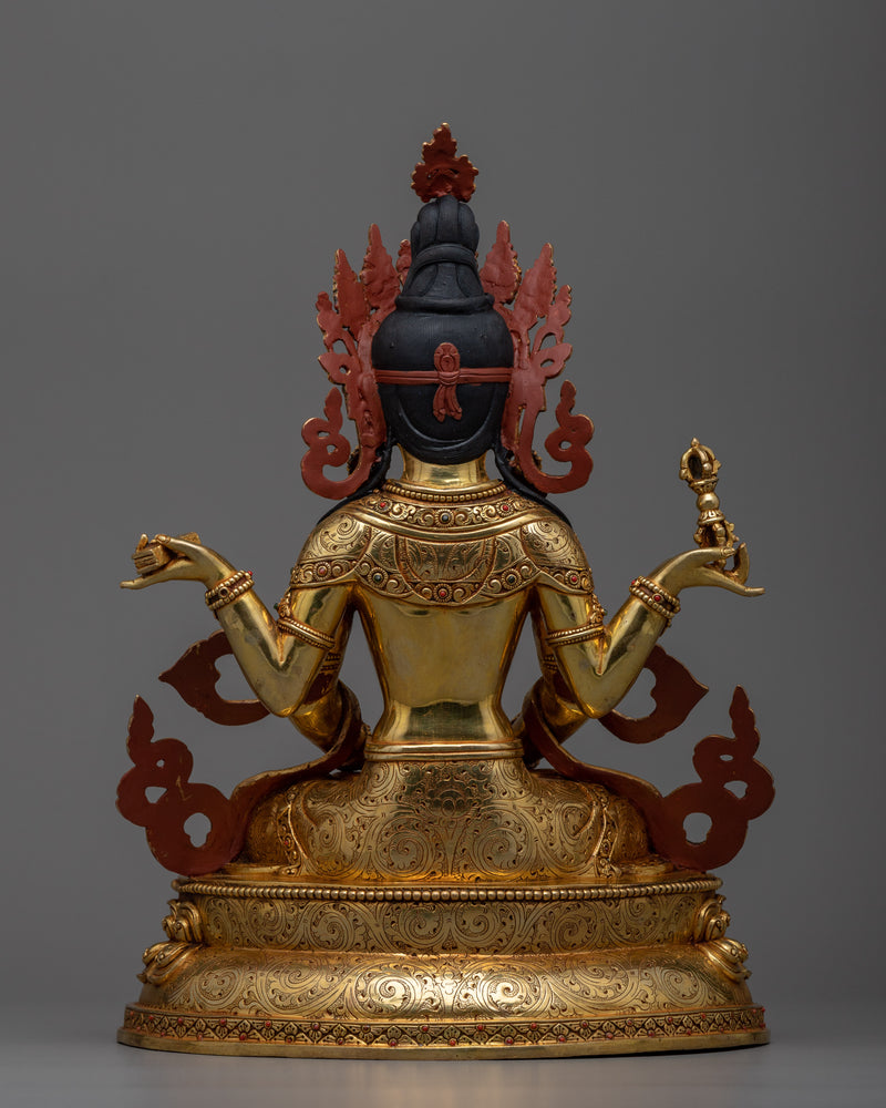 Journey of Wisdom with Our Prajna Paramita Statue | 24k Gold Gilded Artistry