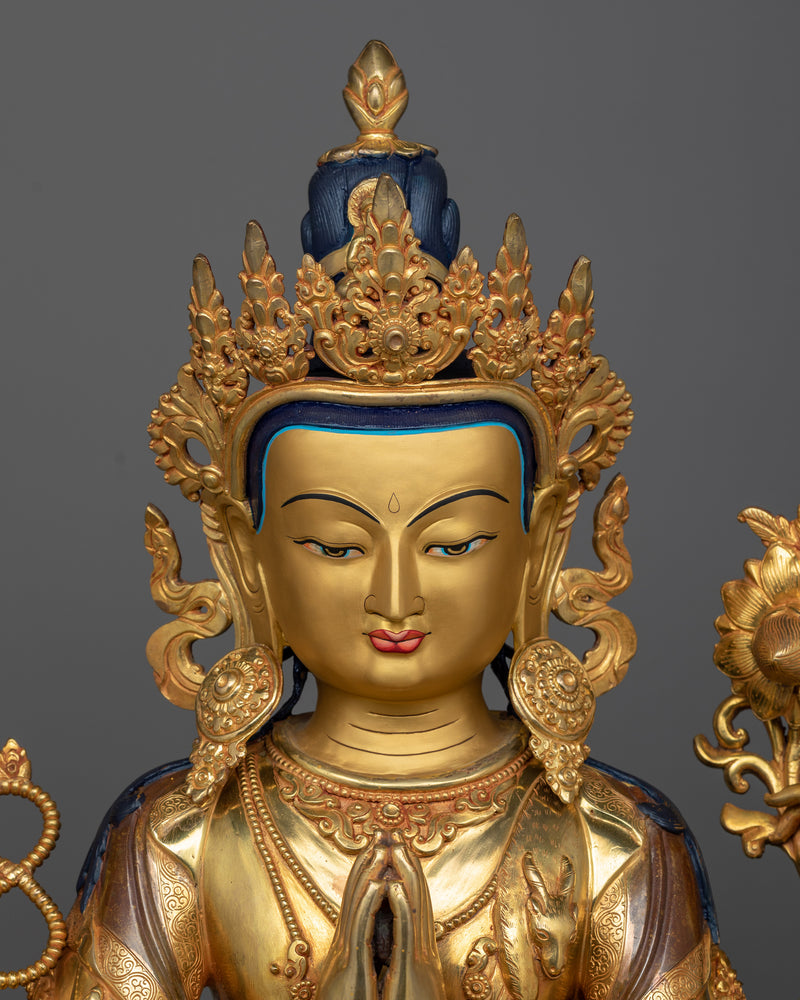 Chenrezig Large Statue | 25.9 Inches Sculpture of Compassionate Being