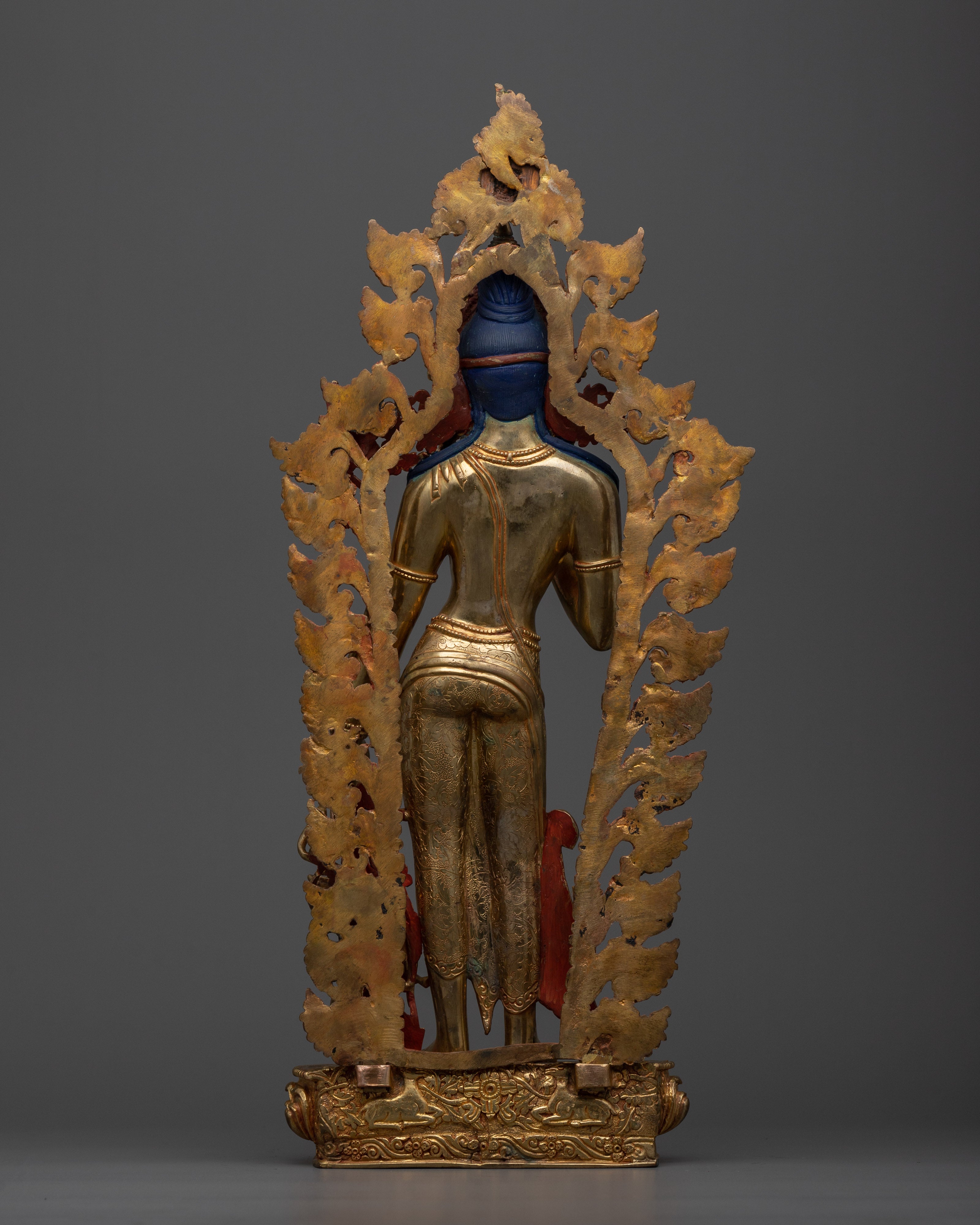 Standing Chenrezig Gold Statue