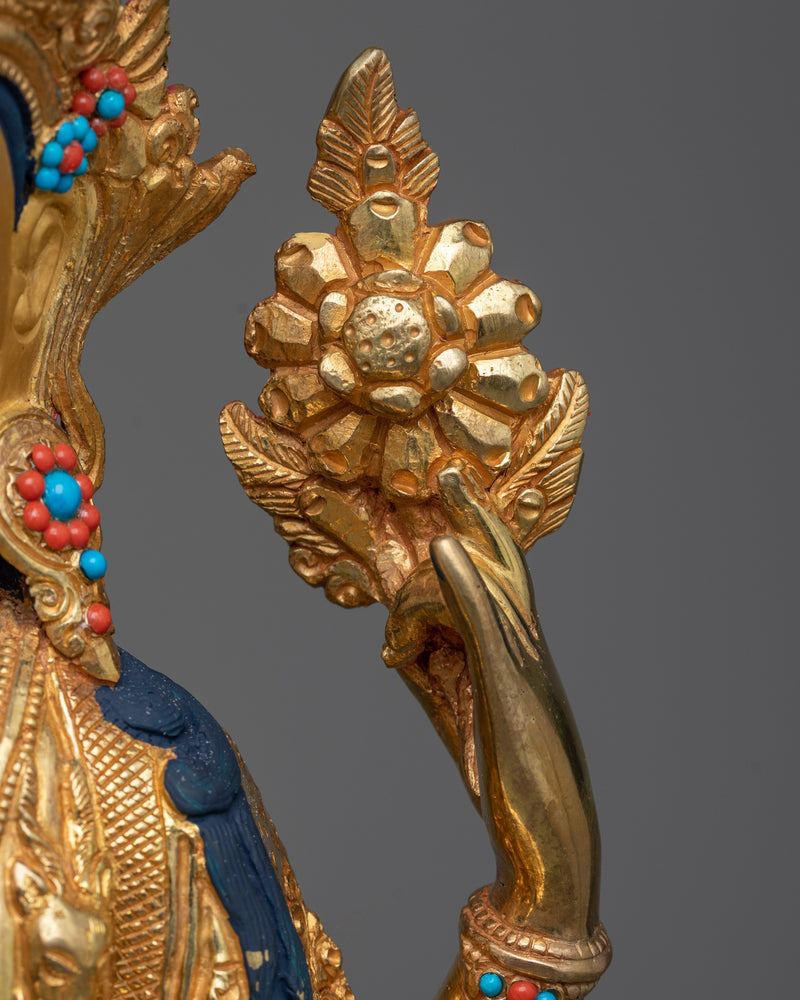 Chenrezig Handmade Statue | Beautifully Sem-precious stones Engraved Statue