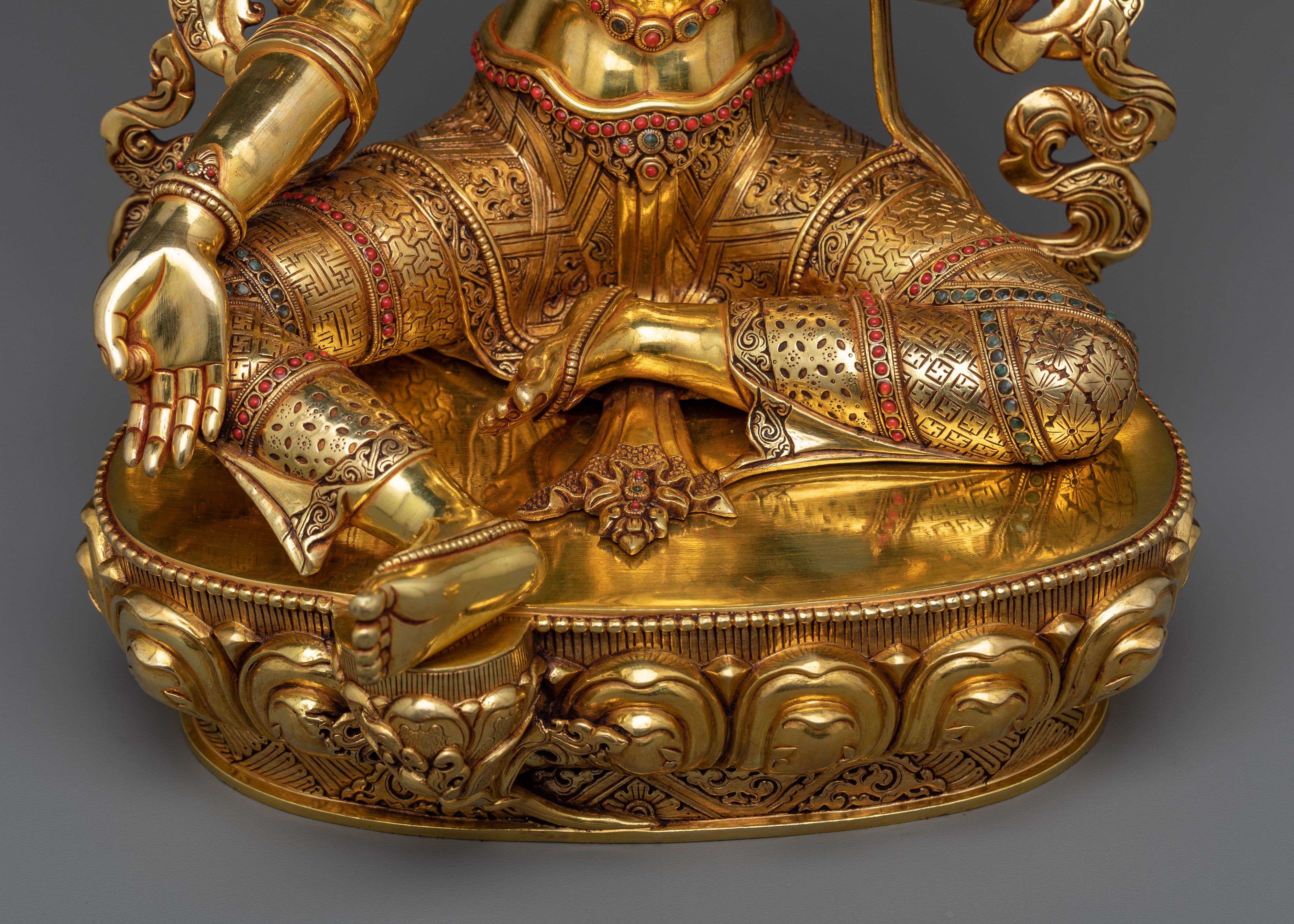 Premium Quality Green Tara Statue | 14.5 Inch Beautiful Sculpture of Mother Tara