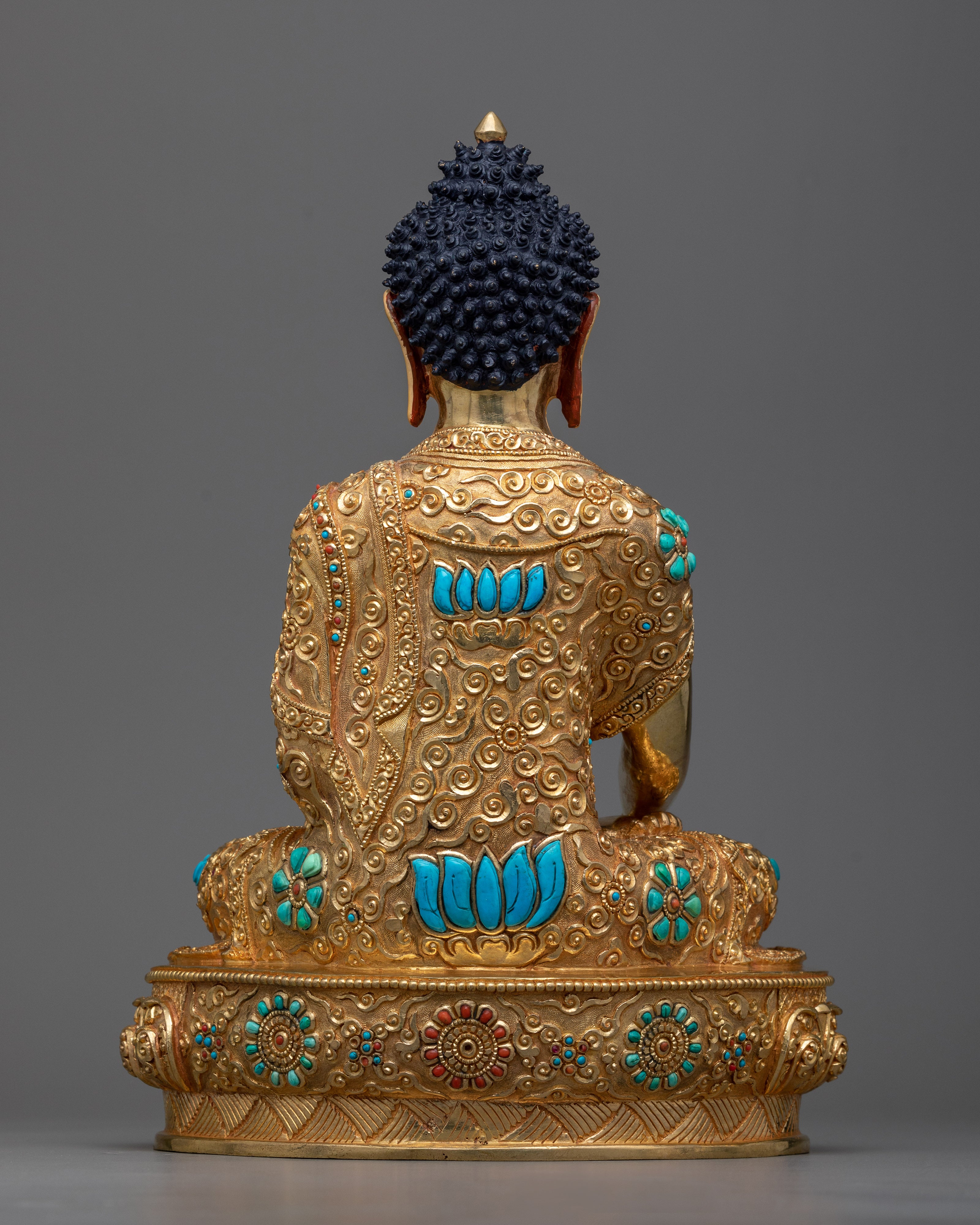 Elegant Shakyamuni Statue for Shrine Decor | Spiritual Sculpture of Lord Gautam Buddha