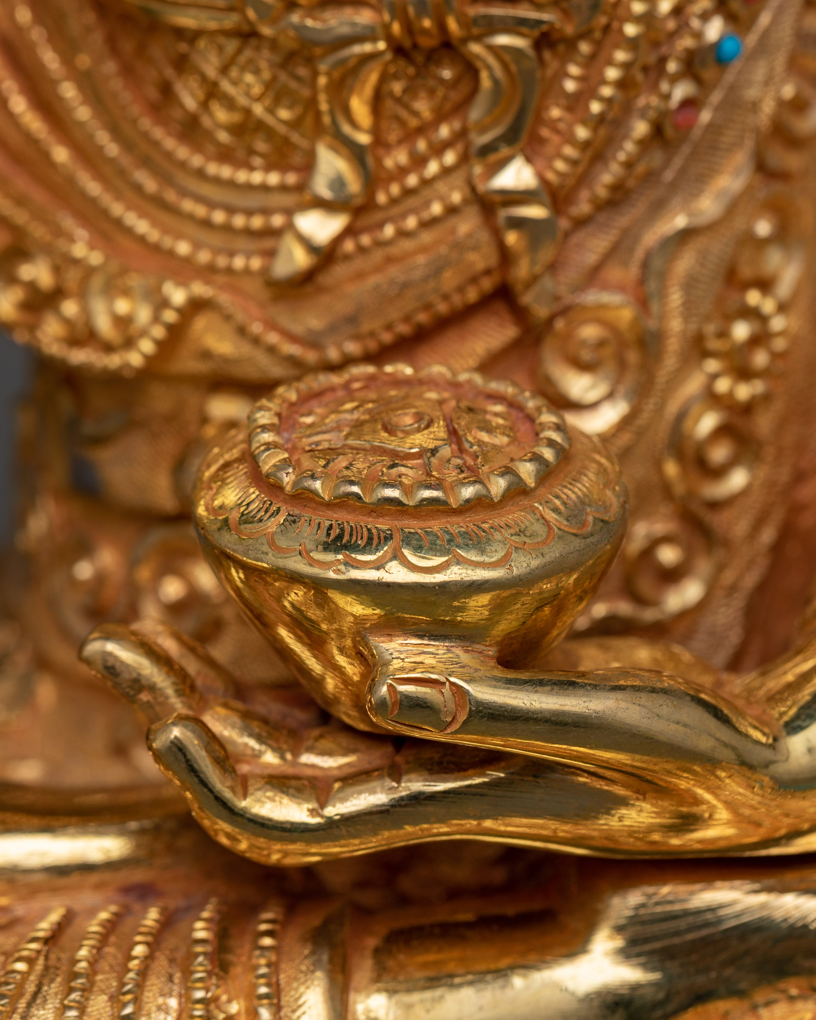 Elegant Shakyamuni Statue for Shrine Decor | Spiritual Sculpture of Lord Gautam Buddha