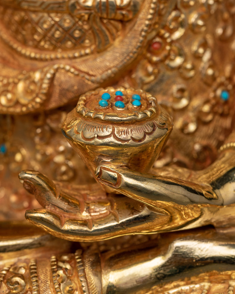 Serene Shakyamuni Buddha Statue for Sacred Chants | Nepalese Traditional Artwork