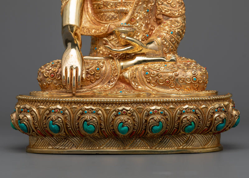 Serene Shakyamuni Buddha Statue for Sacred Chants | Nepalese Traditional Artwork