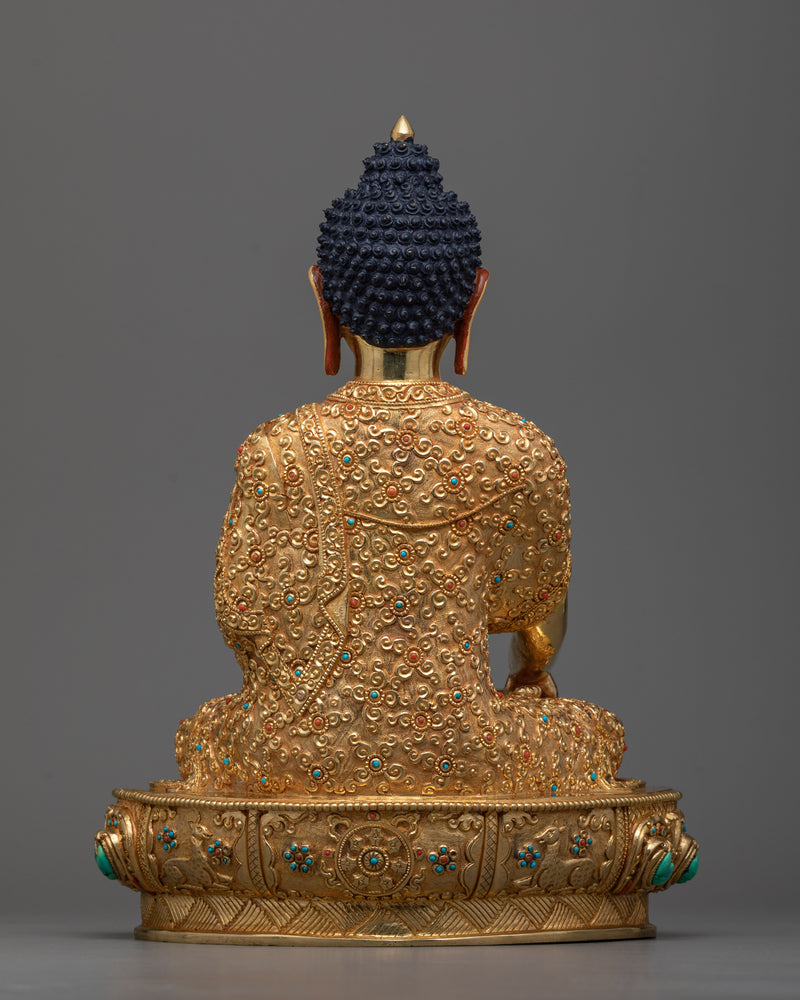 Serene Shakyamuni Buddha Statue for Sacred Chants | Nepalese Traditional Artwork