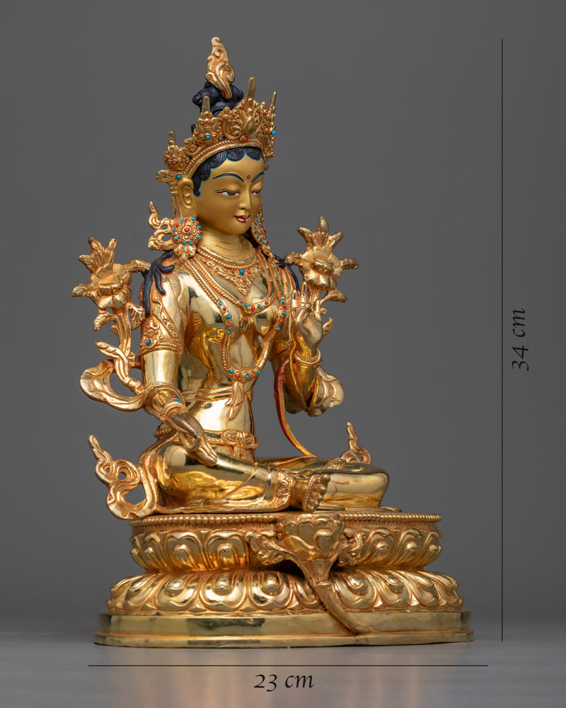 goddess-green-tara-sculpture-for-shrine