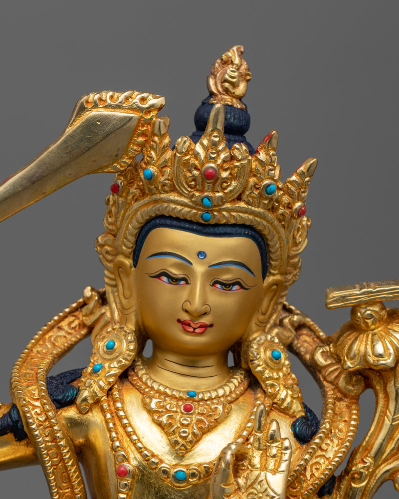 Manjushree Statue | Handmade Sculpture of Boddhisattva Wisdom Deity