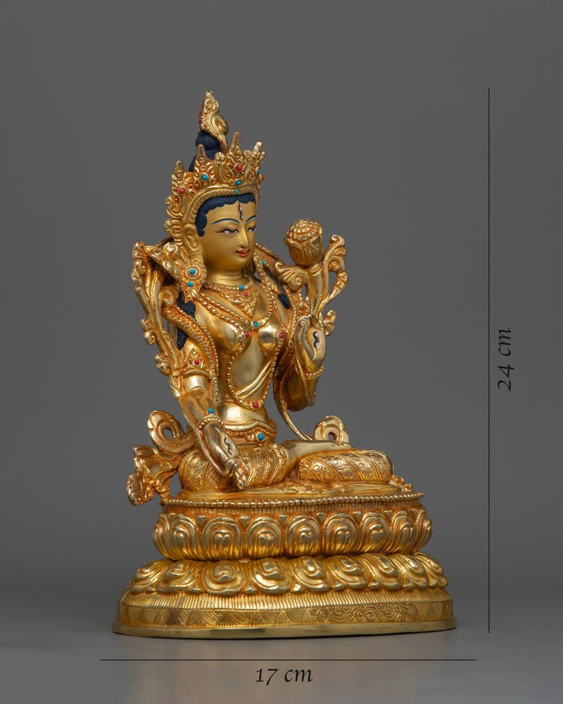 Female Goddess White Tara Statue