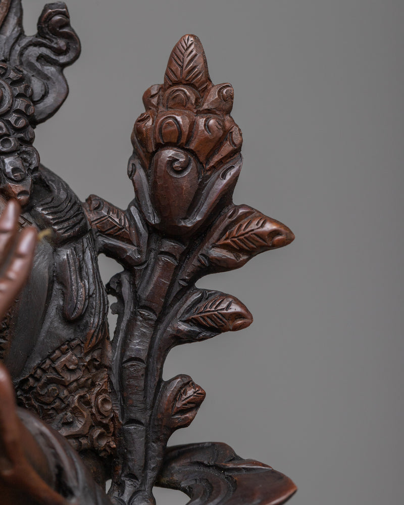 White Tara 8 Inch Statue | Handmade Copper Figurine