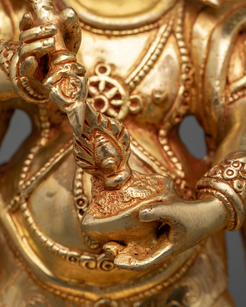 White Mahakala Sadhana Statue | The Harmonizer of Spiritual Abundance