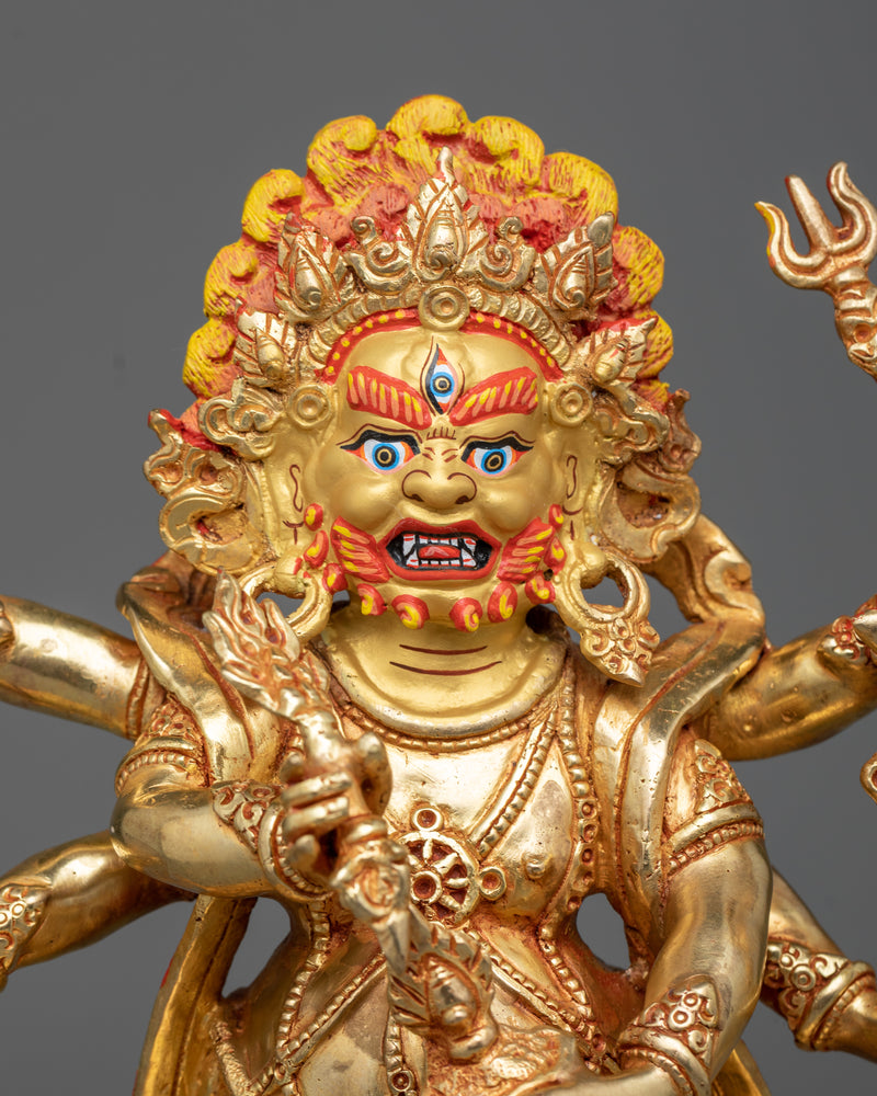White Mahakala Sadhana Statue | The Harmonizer of Spiritual Abundance
