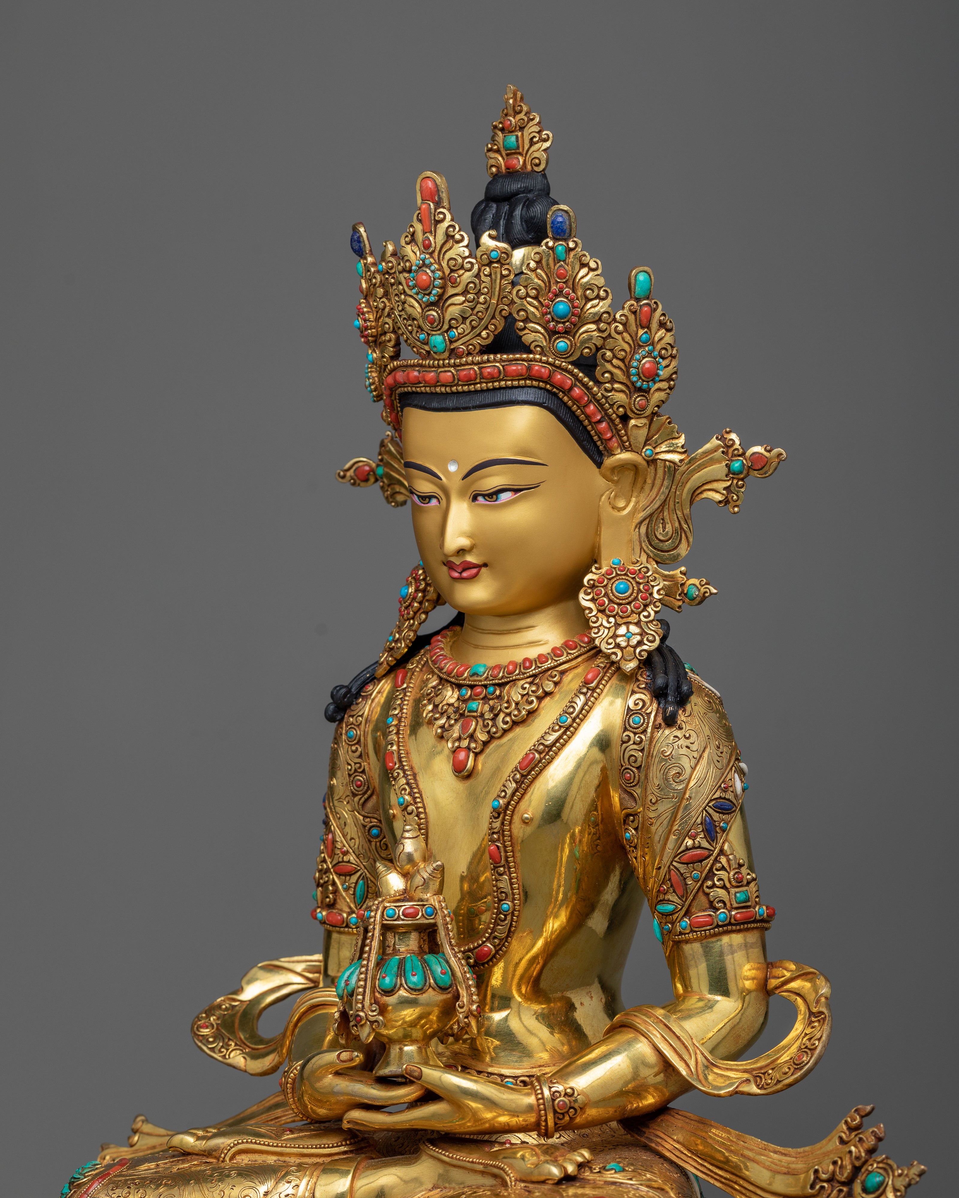 Exquisite Buddha Amitayus Sculpture | Immerse in Limitless Life