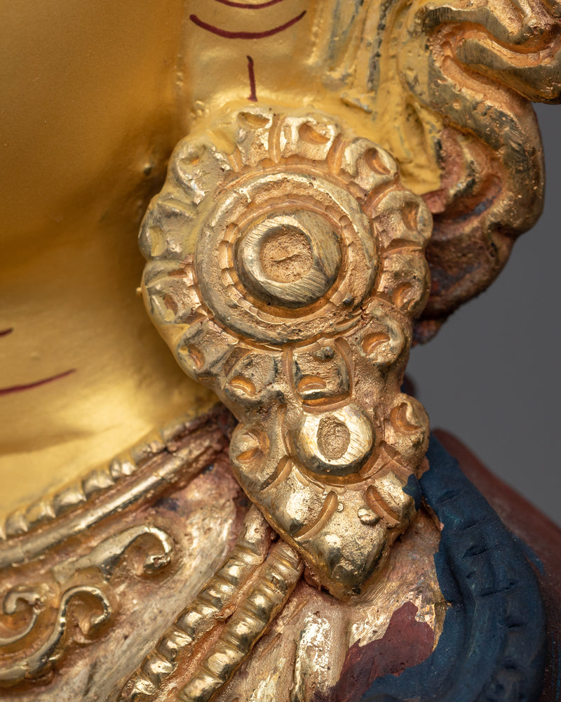Gold Gilded Chenrezi Statue | Immerse in Boundless Love