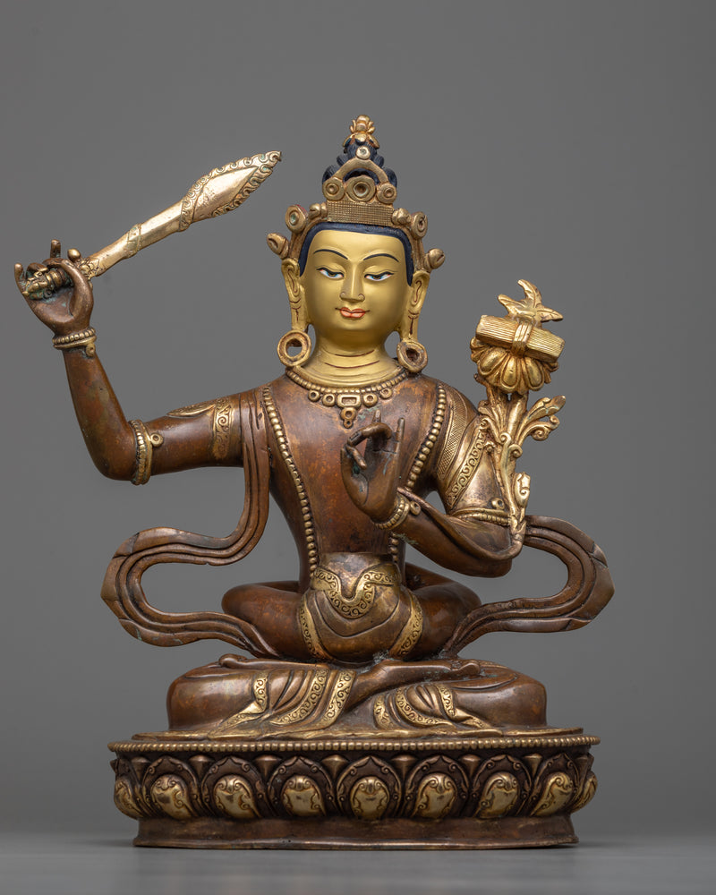 manjushri-with-consort-statue