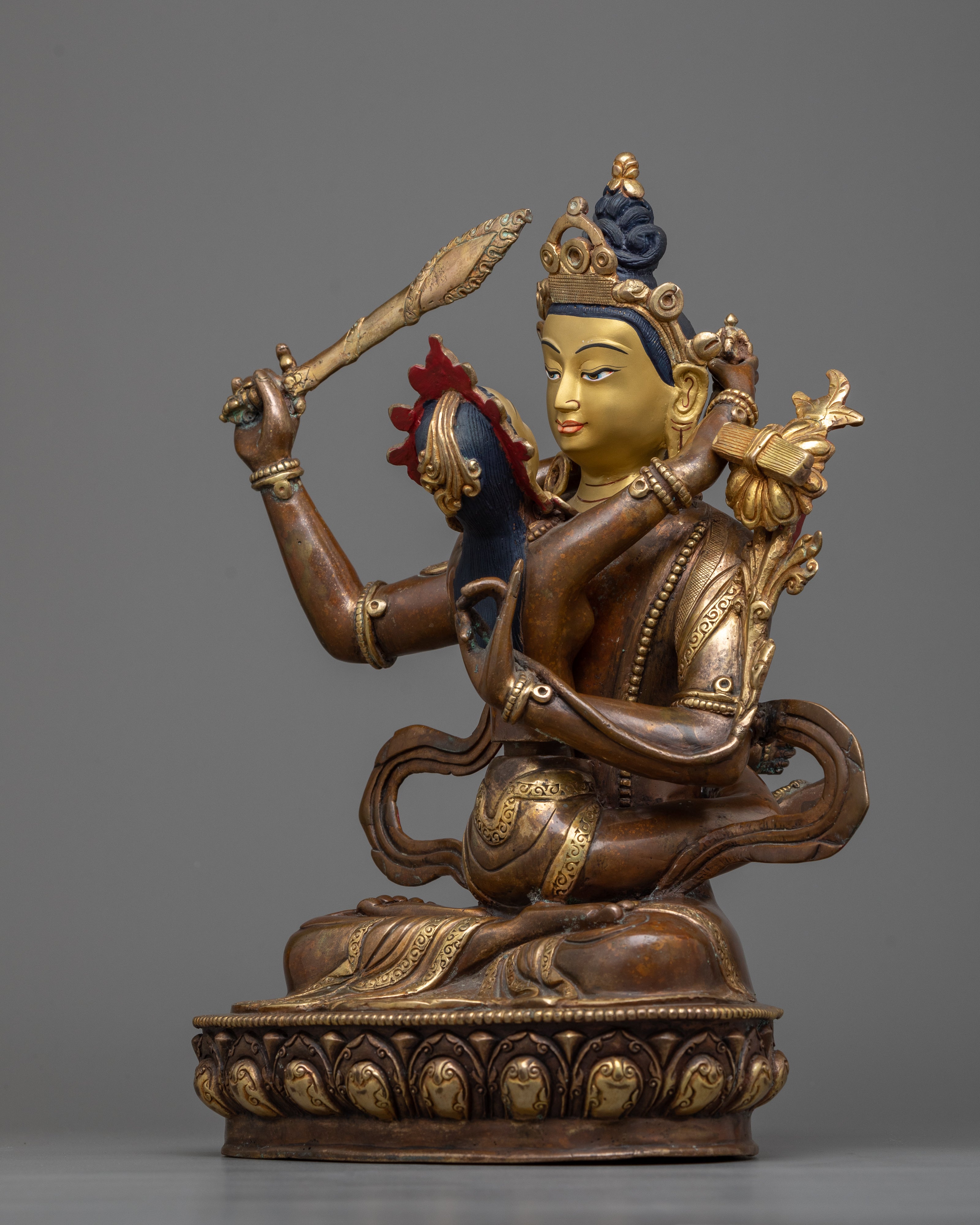 manjushri-with-consort-statue