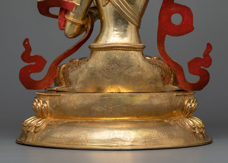 Manjushri 18.5 Inches Statue | 24k Gold Gilded Fine Art
