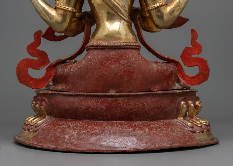 Bodhisattva Chenrezig Idol | Handmade Statue of Compassionate Deity of Buddhism