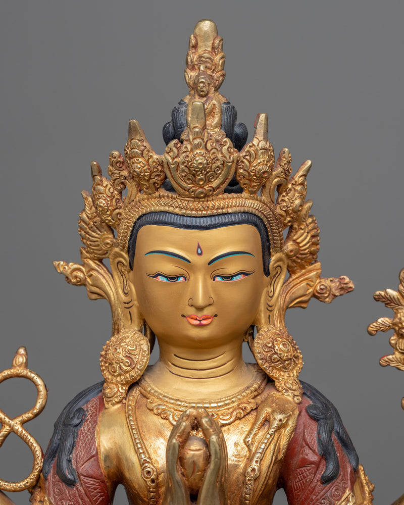 Bodhisattva Chenrezig Idol | Handmade Statue of Compassionate Deity of Buddhism
