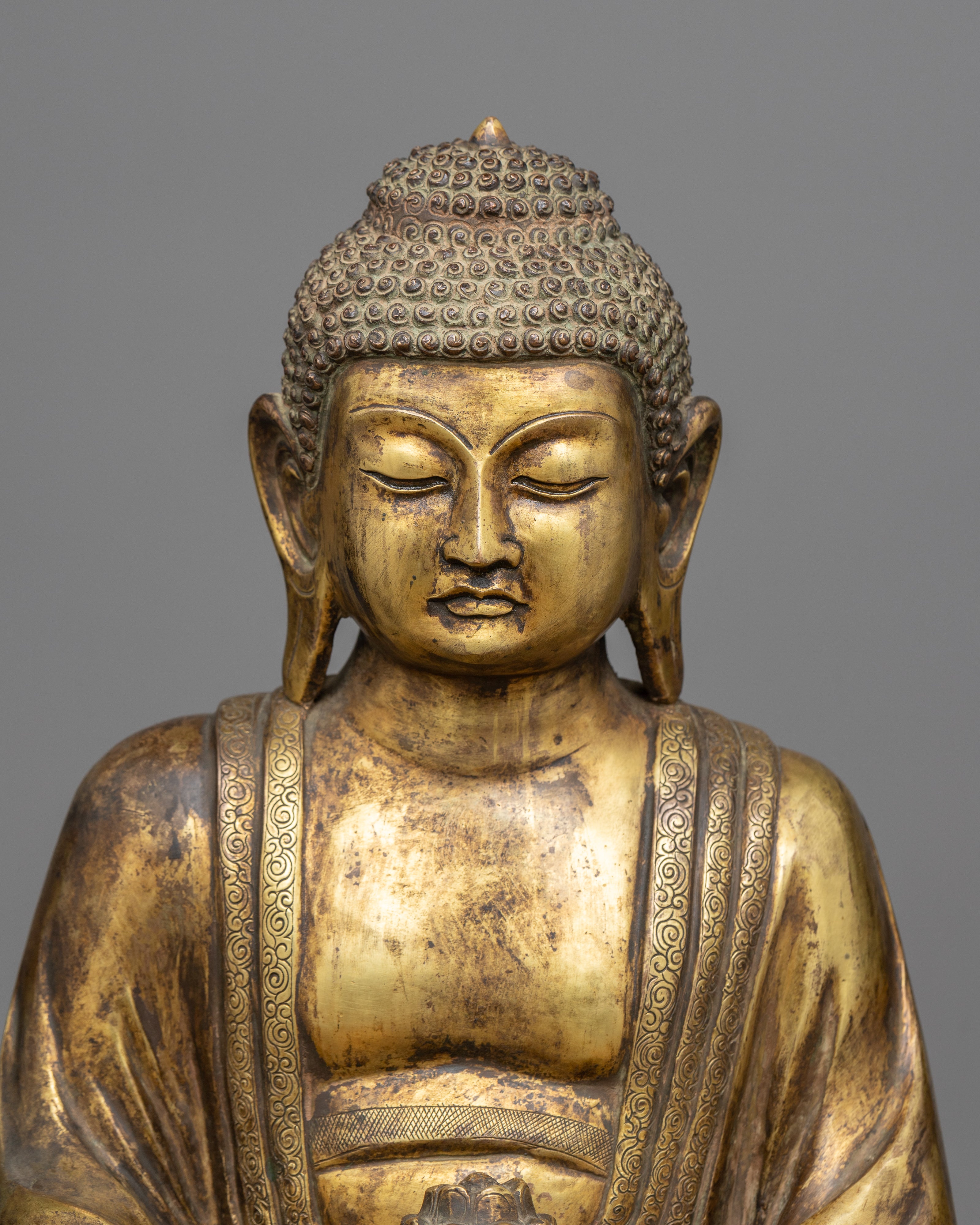Gautama Buddha Antique Finish Statue | Century old Nepali Craftsmanship