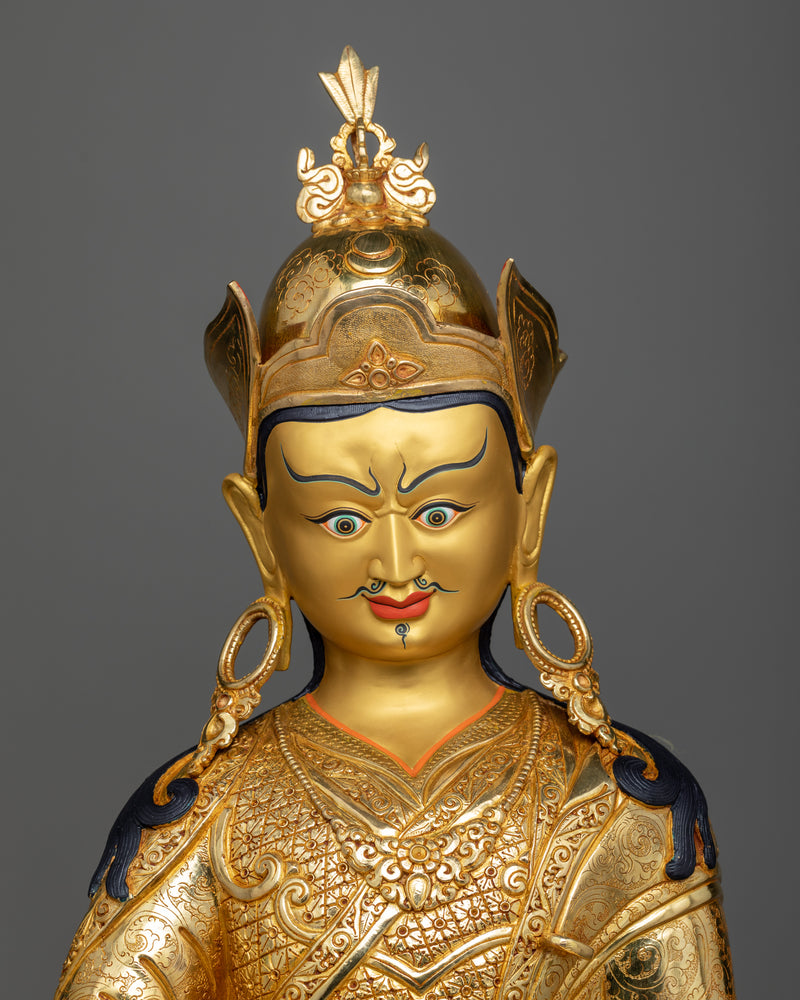 Large Guru Padmasambhava Statue | Second Buddha, Handmade Guru Rinpoche Art