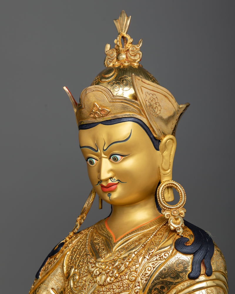 Large Guru Padmasambhava Statue | Second Buddha, Handmade Guru Rinpoche Art