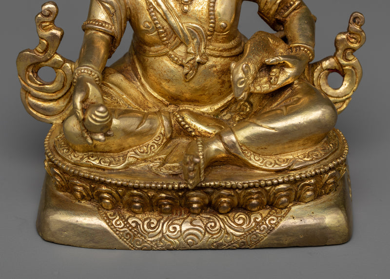 Dzambala Statue | Abundance in Gilded Glory
