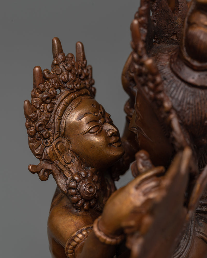 Manjushri with Consort Sculpture | A Symbol of Wisdom and Clarity