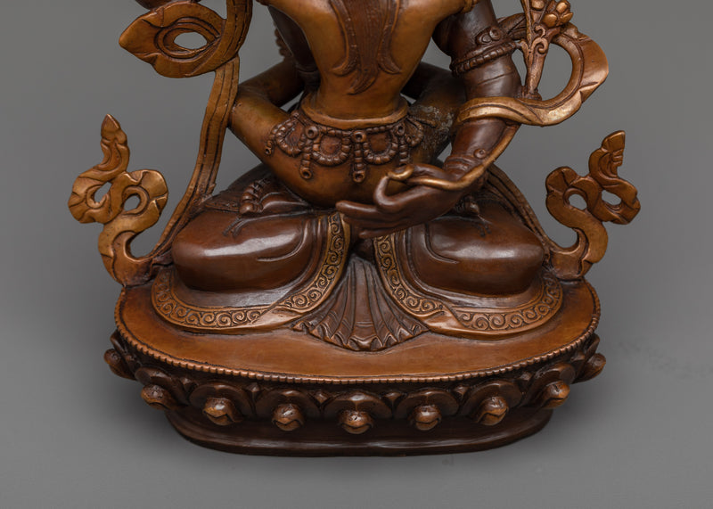 Manjushri with Consort Sculpture | A Symbol of Wisdom and Clarity