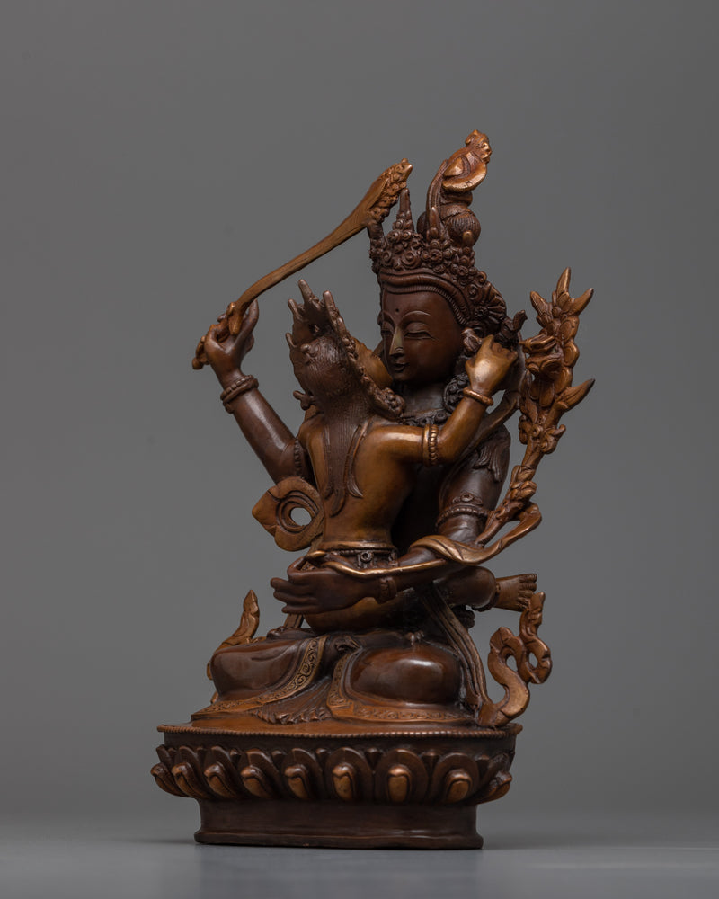 manjushri-with-consort-sculpture