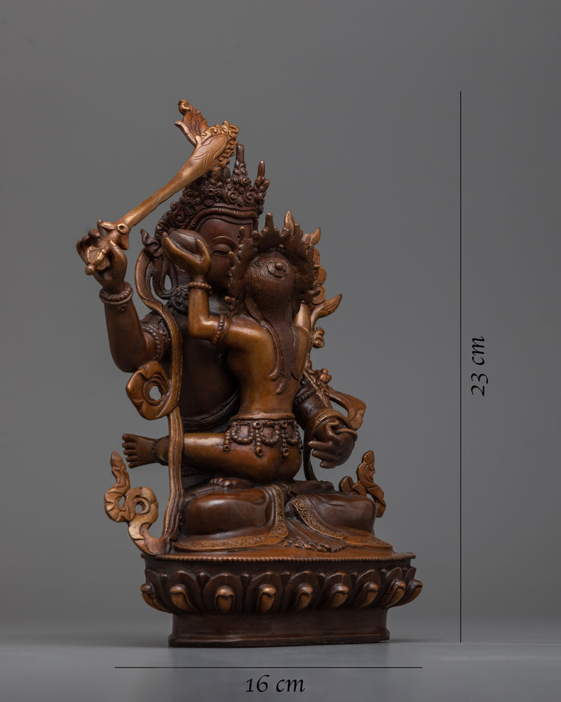 manjushri-with-consort-sculpture