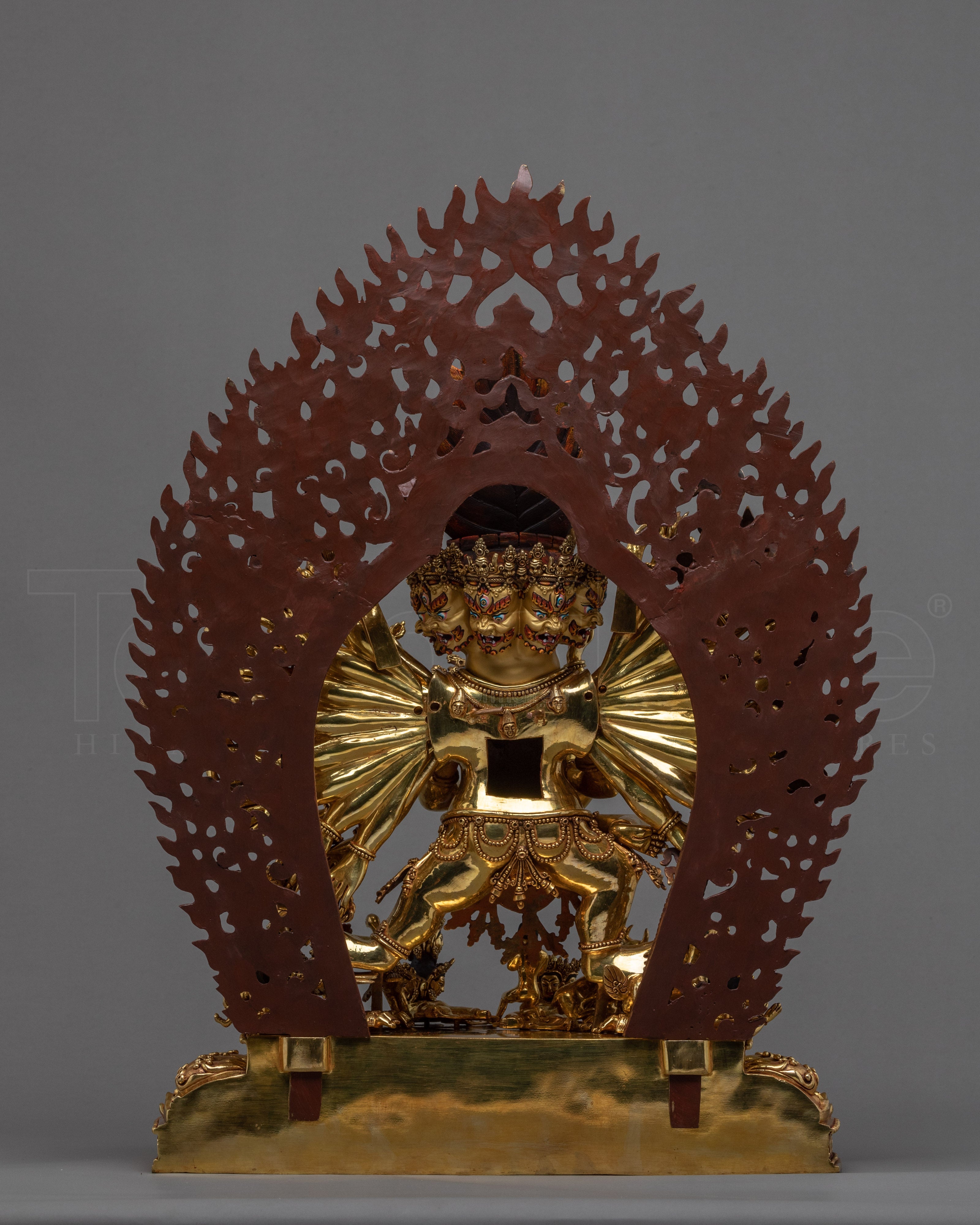 Wrathful Yamantaka Statue, A Buffalo Headed Buddhist Sculpture from Nepal
