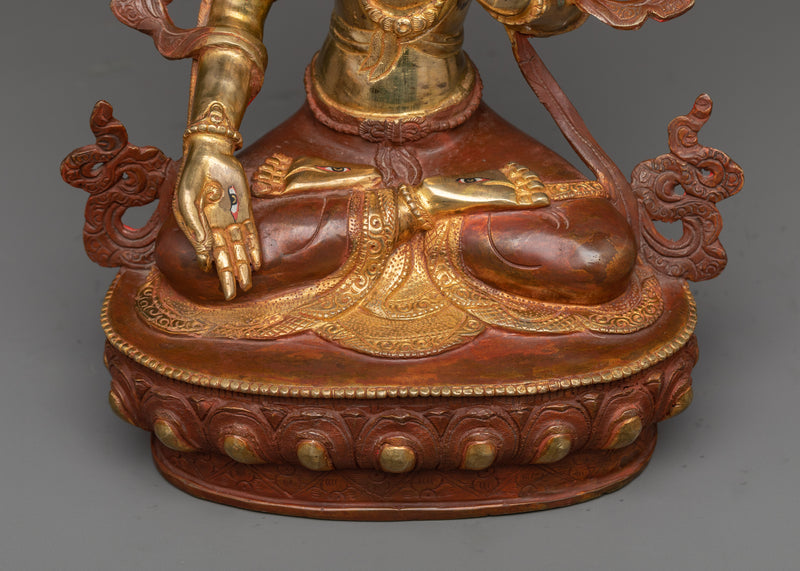 Golden White Tara Statue | The Deity of Compassion and Longevity