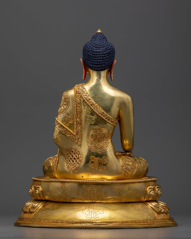 The Sage of Shakya, Shakyamuni Buddha | Himalayan 24k Gold Gilded Statue