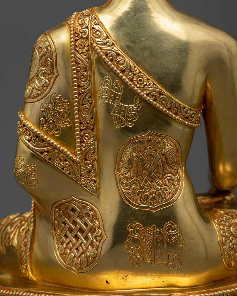 The Sage of Shakya, Shakyamuni Buddha | Himalayan 24k Gold Gilded Statue