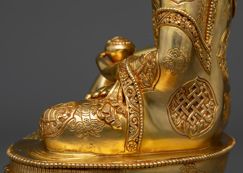 The Sage of Shakya, Shakyamuni Buddha | Himalayan 24k Gold Gilded Statue