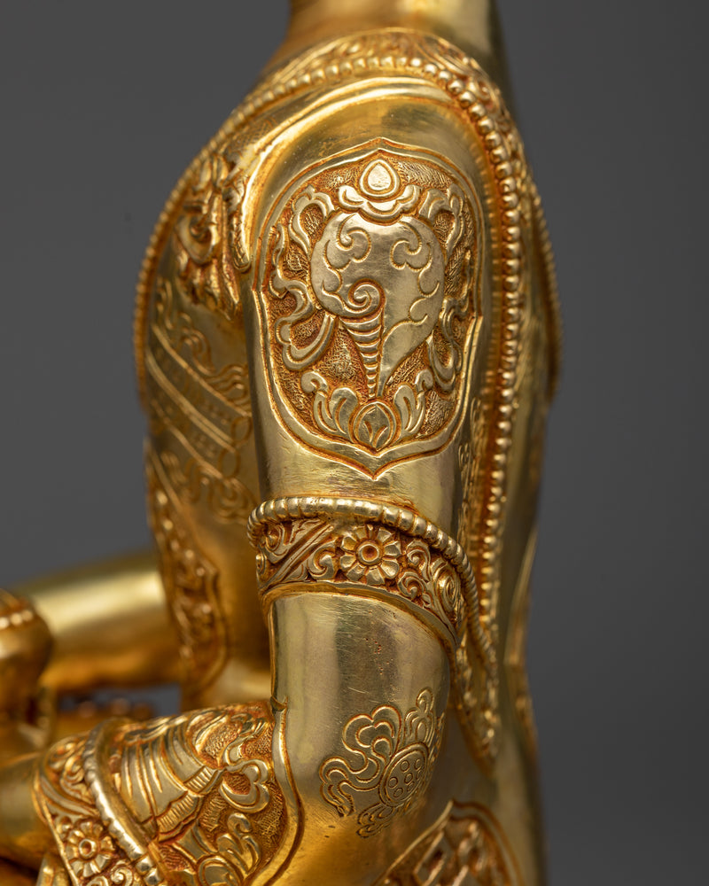 The Sage of Shakya, Shakyamuni Buddha | Himalayan 24k Gold Gilded Statue