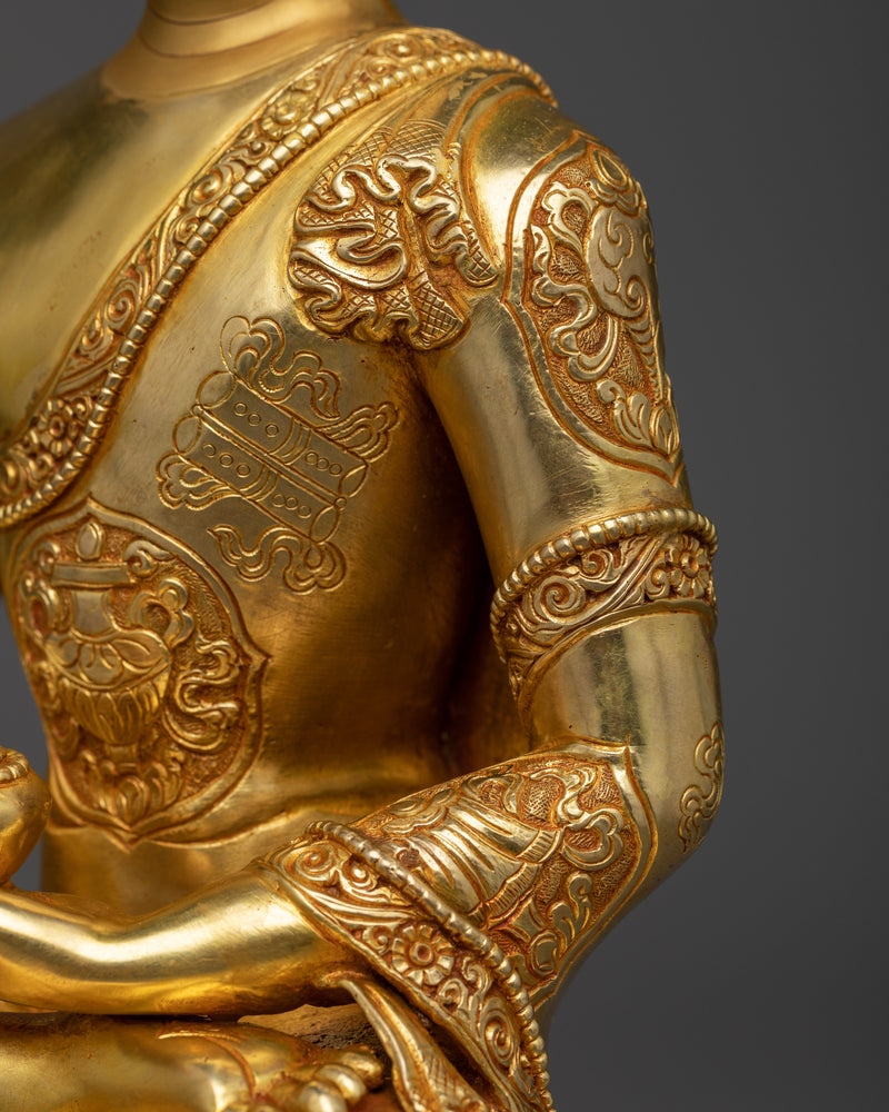 The Sage of Shakya, Shakyamuni Buddha | Himalayan 24k Gold Gilded Statue